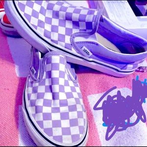 Purple checkered vans